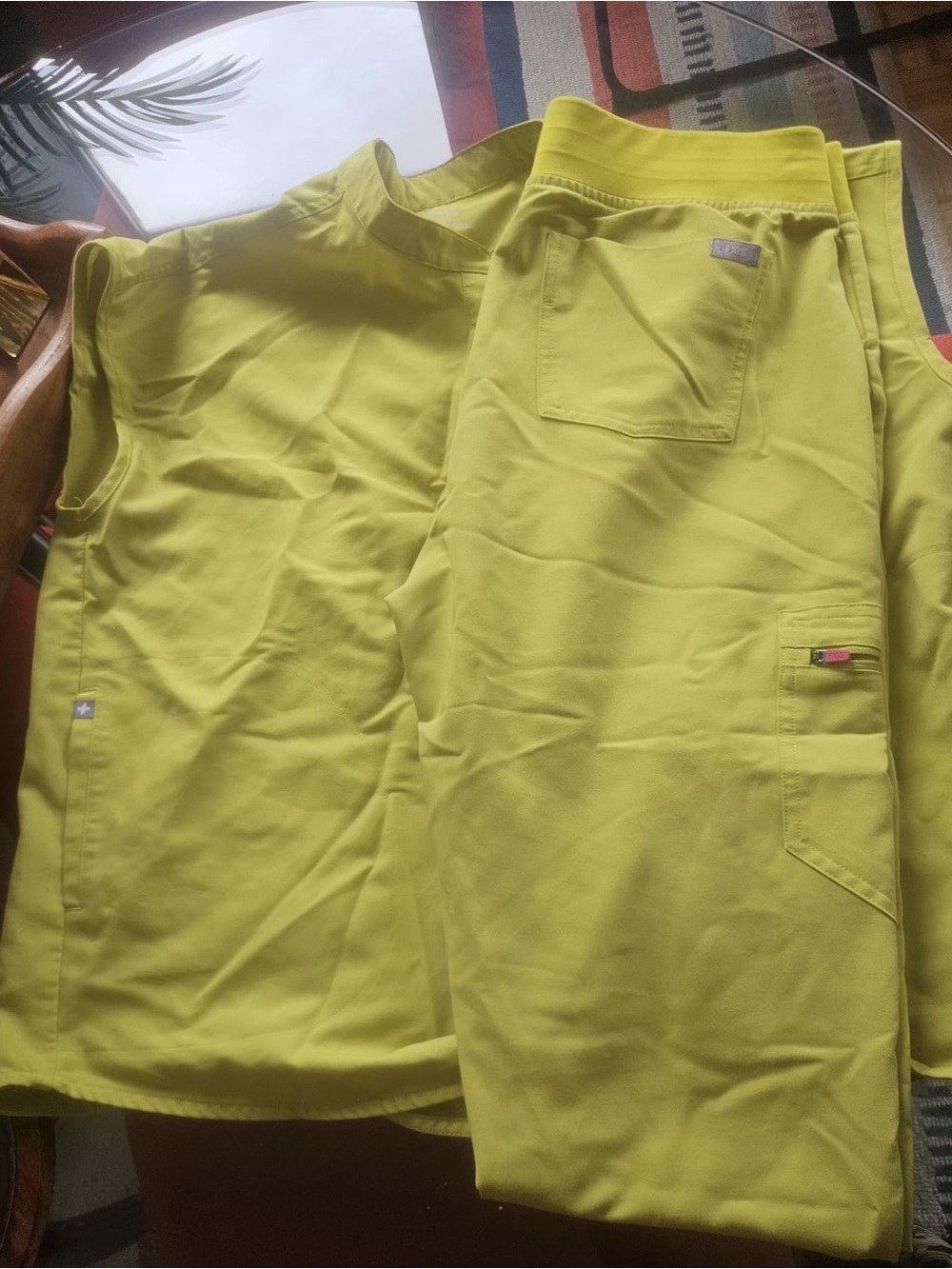 Figs Men's Lime Green Cargo Scrub Pants